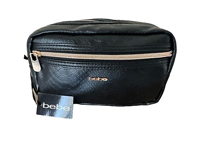 #ad Bebe Cosmetic Travel Black Bag. New $19.99