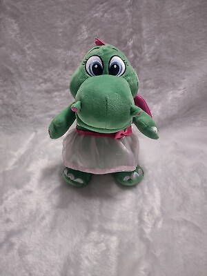 #ad Legoland Dragon Dinosaur Pink Tutu Plush Green Stuffed Animal 10quot; $6.00