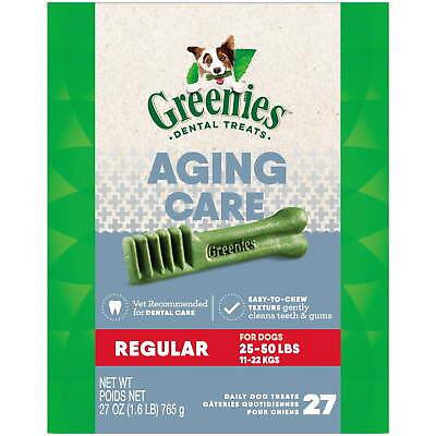 #ad Greenies Aging Care Dental Treats for Dogs 27 Oz Box Vitamins and Minerals USA $31.00