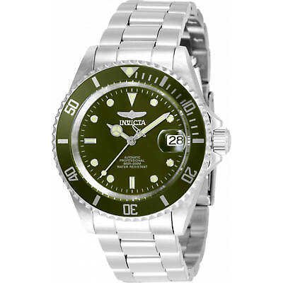 #ad Invicta Men#x27;s Watch Pro Diver Automatic Military Green Dial Silver Steel 35690 $103.19