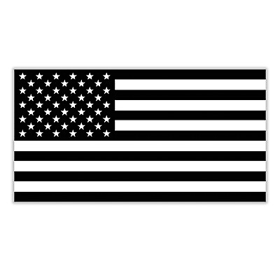 #ad Black and White American Flag Sticker USA Decal US Waterproof Military Army $29.99