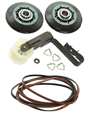 #ad Whirlpool LER4634JQ1 Genuine Dryer Rollers Belt Pulley Kit $29.95