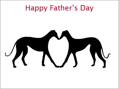 #ad Fathers Day Card Greyhound Whippet Lurcher Italian Gift CUSTOM TEXT Gifts GBP 4.99