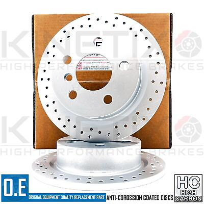 #ad FOR MINI COOPER S F55 CROSS DRILLED PERFORMANCE REAR BRAKE DISCS PAIR 259mm GBP 109.99