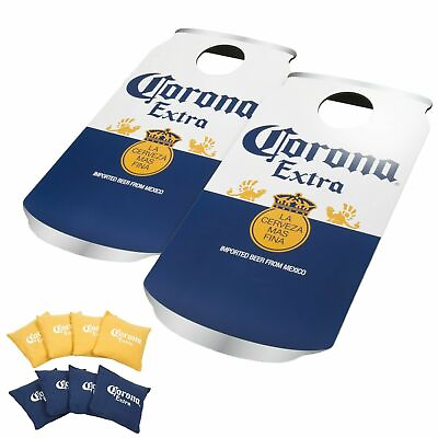 #ad Corona Can Bean Bag Toss Cornhole Corn Hole Game Boards Travel Portable $94.99