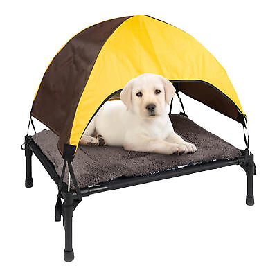 #ad Elevated Cooling Dog Cat Bed Portable Camping Mesh Pet Bed W Removable Canopy $30.62