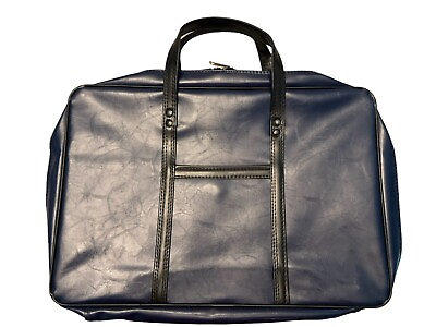 #ad Vintage Counterpoint Leather Messenger Bag Satchel Briefcase Japan Men Blue $58.00