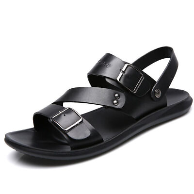 #ad Summer Fashion Light Outdoor Beach Sandals Casual Leather Men#x27;s Sandals $19.99