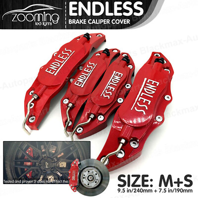 #ad Metal 3D ENDLESS Universal Style Brake Caliper Cover frontamp;rear 4pcs Red LW02 $44.99