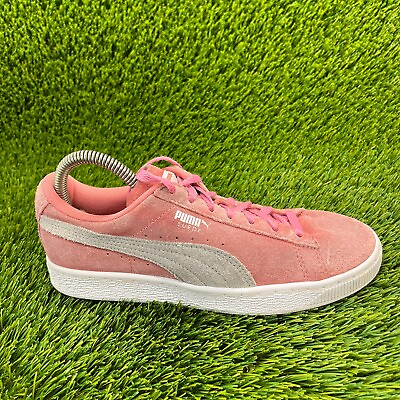 #ad Puma Suede Classic Womens Size 7 Pink Gray Athletic Shoes Sneakers 355462 69 $39.99
