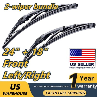#ad Direct Fit 900 cars OE Fitment Wiper Blade Set of 2 Front 24quot; amp; 18quot; $24.20