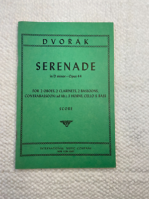 #ad Dvorak Serenade in D Minor Opus 44 Miniature Score International Music Company $17.50