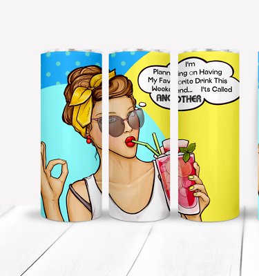 #ad My Favorite Drink is Another Funny 20oz Stainless Steel Skinny Tumbler $24.00