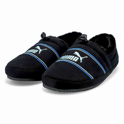 #ad Puma Tuff Moccasin Jersey Men Black Glacier Blue Slip On $34.99