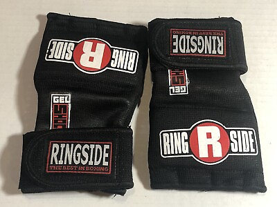#ad Ringside Quick Wrap Gel Shock MMA Boxing Hand Wraps Small Black $21.60