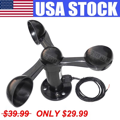 #ad USA 3 Cups Polycarbonate Wind Speed Sensor Voltage Signal Output Anemometer $29.99