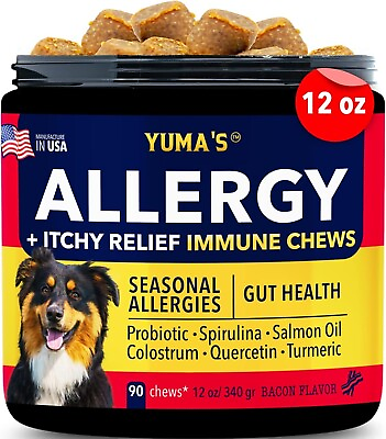 #ad Dog Allergy Chews Itch Relief for Dog Anti Allergy Skin Made In USA Free Shippin $15.99