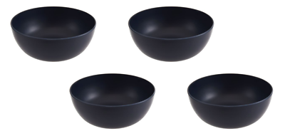 4 PACK Microwave Safe Kids Plastic Large Cereal Bowls 6.75 Wide 38oz Dark Blue $12.88