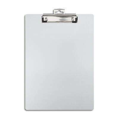 #ad Staples Aluminum Clipboard Letter Size Silver 9quot; x 12quot; 1671419 $11.87