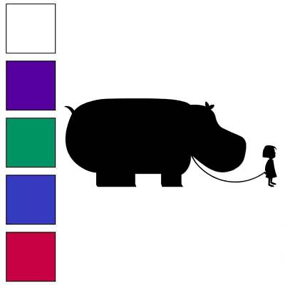 #ad Little Girl Pet Hippo Vinyl Decal Sticker Multiple Colors amp; Sizes #7558 $4.95