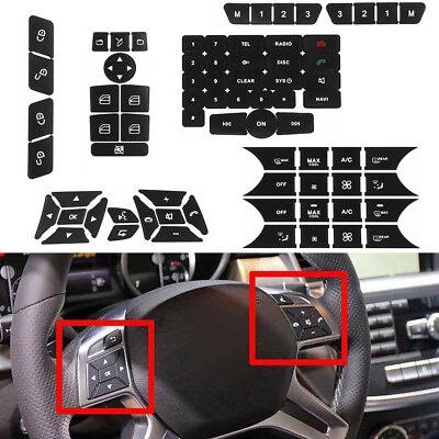 #ad For Mercedes Benz Button Repair Package Steering AC Window Decals Door Stickers $10.88