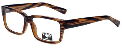 #ad Gotham Style Designer Reading Glasses GS204 BRNS Brown Stripe 56mm CHOOSE POWER $39.95
