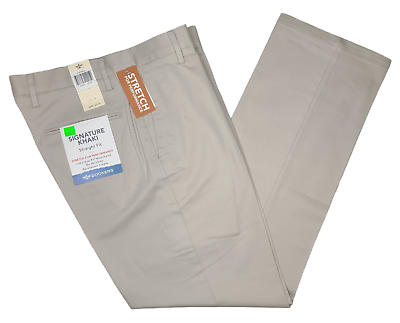 #ad Dockers #11489 NEW Men#x27;s Flat Front Straight Fit Signature Khaki Pants MSRP $62 $27.99