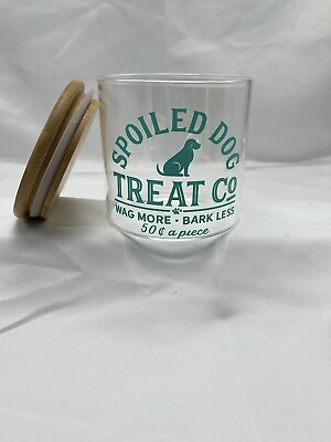#ad Dog Treat Glass Jar Goodies Container Spoiled Got Treat Co. $15.00