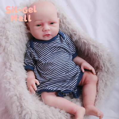 #ad Drink Wet System 18.5quot; Realistic Boy Doll Handmake Silicone Reborn Baby Dolls US $175.99