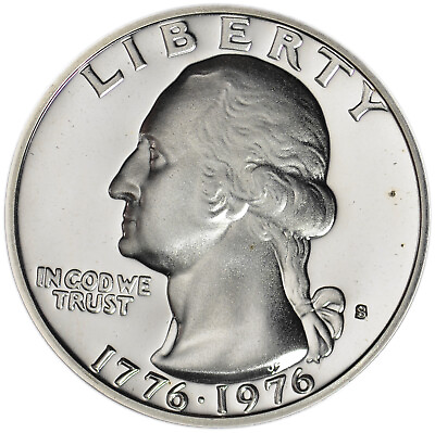 #ad 1976 25C US Silver Proof Washington Quarter $5.50