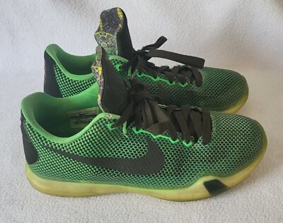 #ad Nike Kobe X Vino Green Black Sneaker Shoes Size 6 Y 7.5 Women $74.95