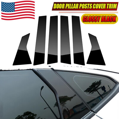 #ad For 2016 2021 Honda Civic Sedan Glossy Black Pillar Post Door Trim Accessories $12.98
