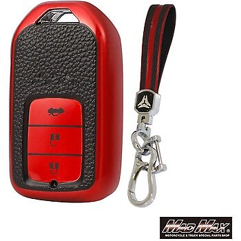 #ad Leather Tpu Soft Smart Key Case Type A Civic Type R Shuttle Vezel CR V Red $111.54