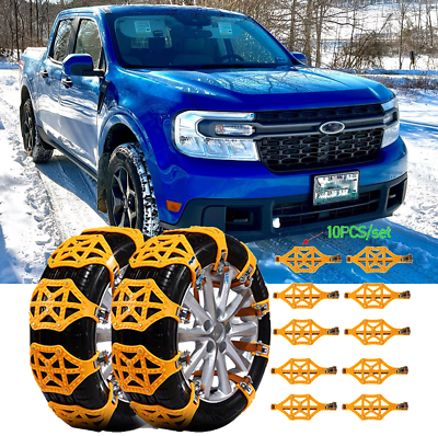 #ad 10pcs Tracker Snow Wheel Tire Chains Tyre Anti Skid Emergency For Ford Maverick $57.12