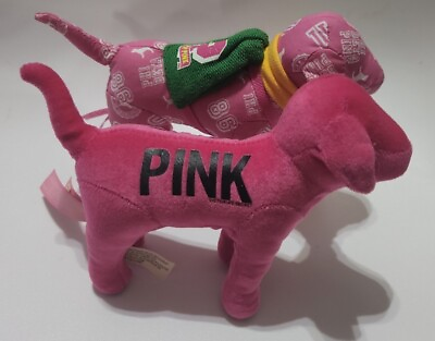 #ad Victoria Secret Pink Puppy Dogs Plush 7quot; Lot of 2 Puppys $15.20