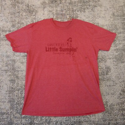 #ad Lagunitas Little Sumpin#x27; Ale Shirt Men#x27;s Extra Large XL Red Brewery Beer Bar $12.95