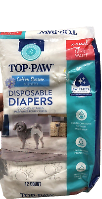 #ad Top Paw Disposable Scented Dog Diapers Size XS 12 Count FREE SHIPPING $13.99