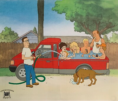 #ad KING OF THE HILL Animation Sericel Art Cel 20th Century Fox Mike Judge Swim Time $99.99
