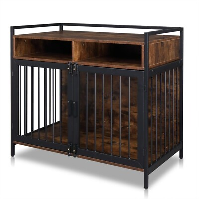 #ad 38.6 quot;Furniture Dog Cage Metal Heavy Duty Super Sturdy Dog Cage $155.95