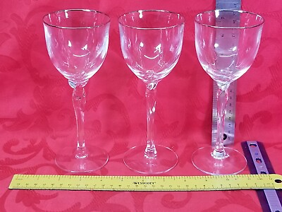 #ad 3 Lenox Elegance Wine glasses 7 1 2quot; $71.25