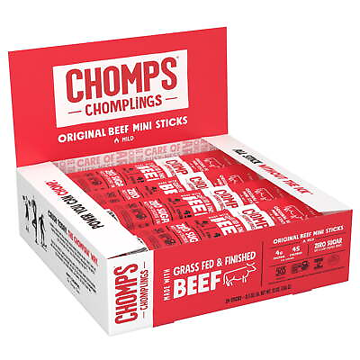 #ad Chomps Mini Beef Jerky Sticks Original Beef Gluten Free Sugar Free Whole 30 $27.99