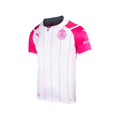 #ad Puma Chivas Guadalajara 2021 22 Breast Cancer Jersey Pink Soccer Size Youth XL $35.99