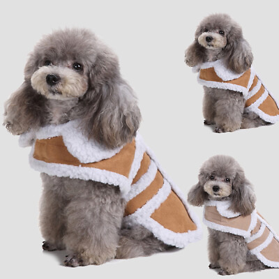#ad Pet Puppy Dogs Winter Thermal Clothes Padded Coats Jackets Warm Velvet Outwear $9.09