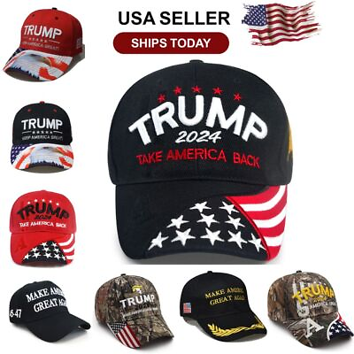 #ad Trump 2024 MAGA Hat Save America Again Embroidered Cap Donald Trump Cap Unisex $19.99