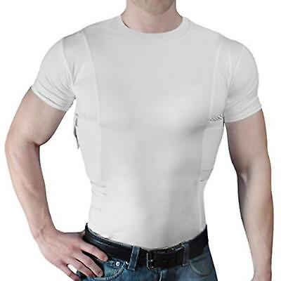 #ad Concealment Clothes Unisex Men’s Crew Neck Undercover Concealed Holster Carry $17.99