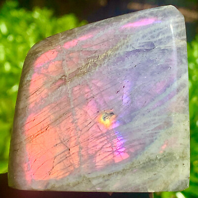 #ad 242G Natural Colorful Labrador Crystal Polished Mineral Reiki Specimen gift $74.38