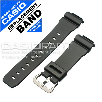 #ad GENUINE CASIO Black Rubber Watch Band Strap for G SHOCK DW 5600SN 1 DW6900SN 1 $22.91