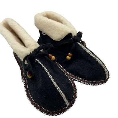 #ad Madden Girl Slippers Women#x27;s Black Faux Shearling Cozy Slip On size 5 6 $23.97