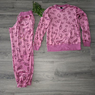 #ad Disney women XS Pajamas Fleece Set Pullover Sweatshirt Sweatpants Vinnie Pooh $12.00