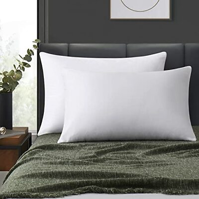 #ad 100% Cotton Zippered Pillow Cases Queen Size Set of 2 Super Soft amp; Breathabl... $25.38